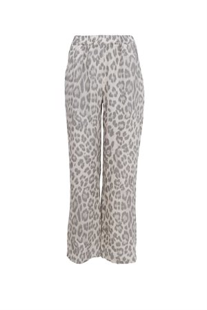 Black Colour - Wide linen pants - Leo